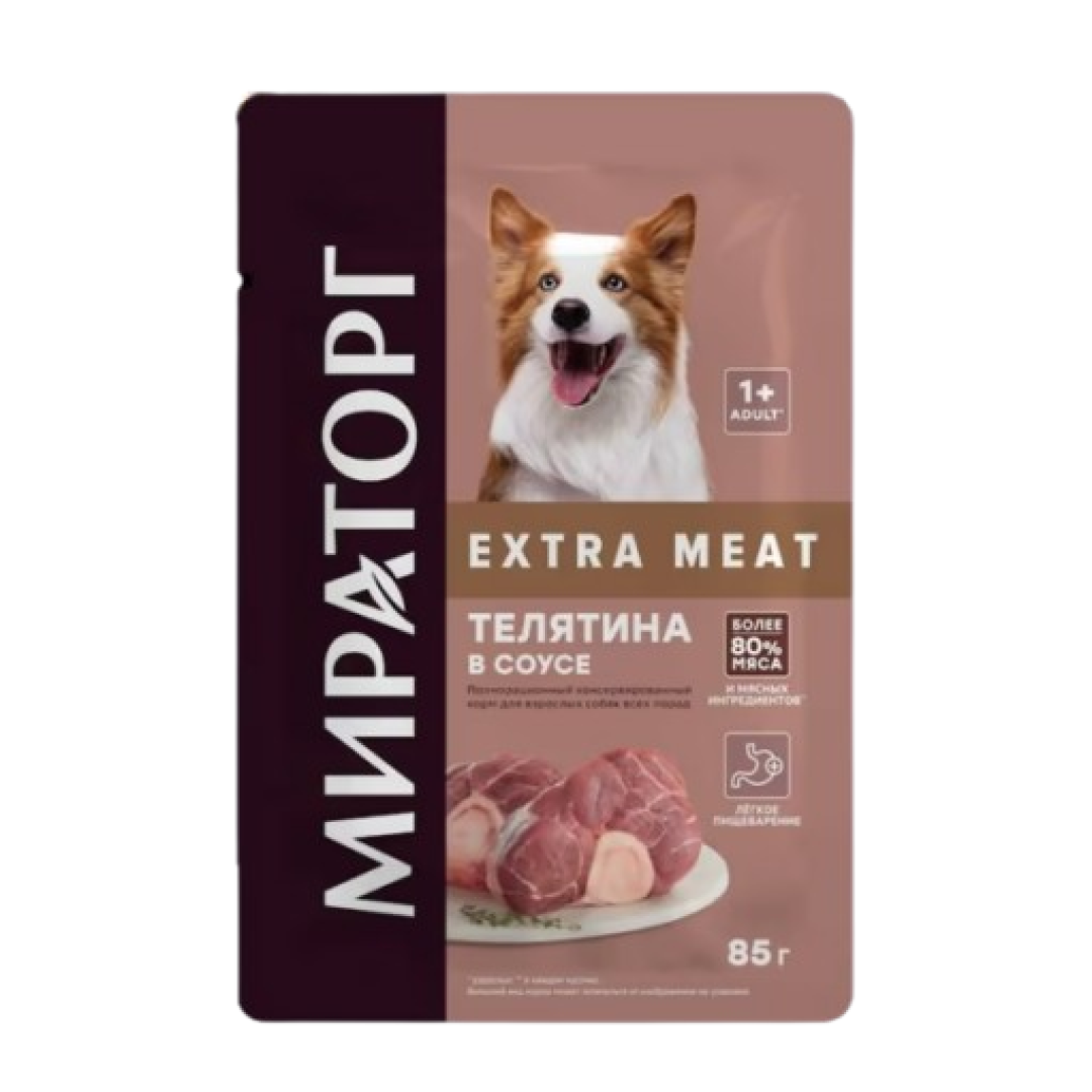 Winner Extra Meat Yaş İt Yeməyi, Sousda Dana Əti ilə, 85qr