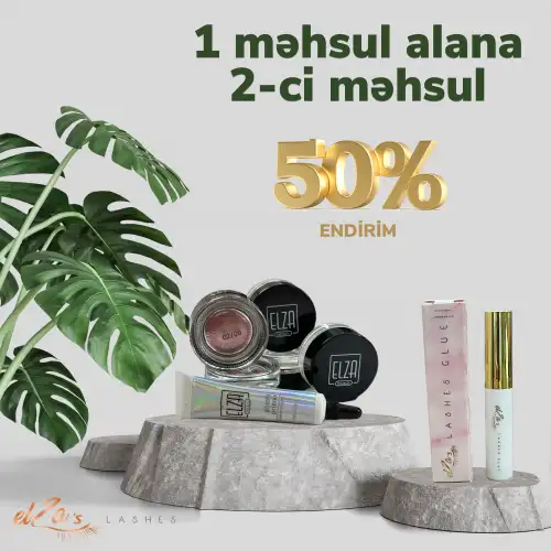 1məhsul alana 2-ci məhsul 50% Endirim, Elza’s Lashes