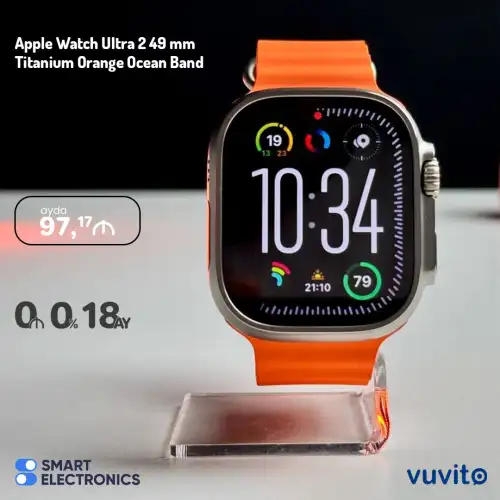 Smart saat Apple Watch Ultra 2 49 mm Titanium Orange Ocean Band, Vuvito.az