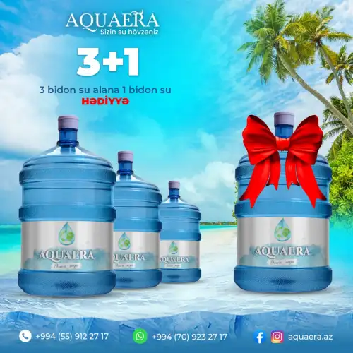 3 bidon su alana 1 bidon hədiyyə, Aquaera