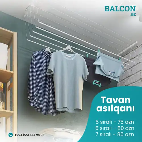 Divar üçün gizli paltar qurutma asılqanları, Balcon