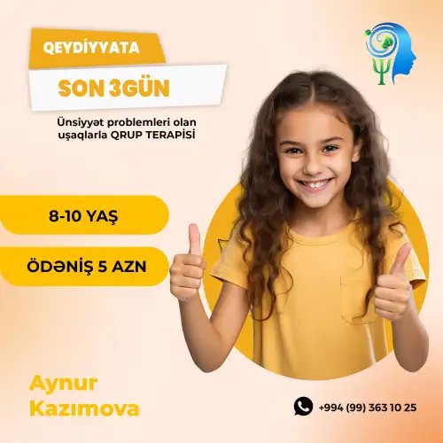Ünsiyyət problemi olan uşaqlarla qrup terapisi, Aynur Kazımova
