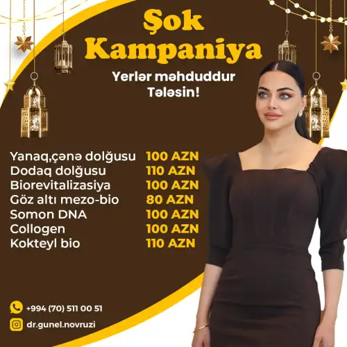 Kosmetoloji prosedurlara kampaniya, Gunel Novruzi