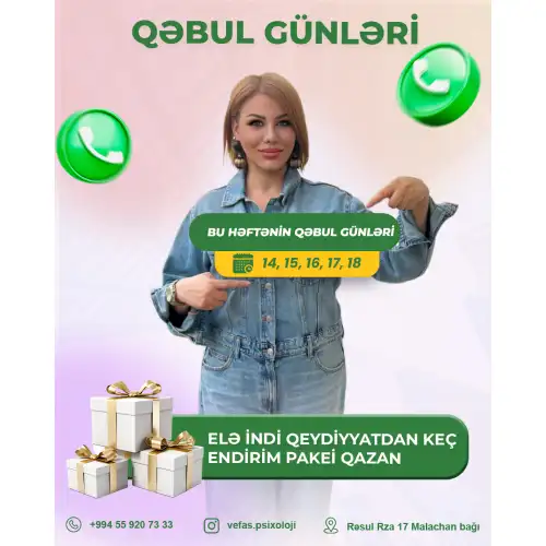 Psixoloq qəbul günləri, Vəfa Rəşidova Demir