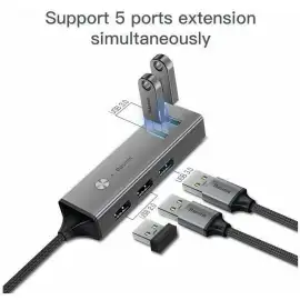 Hub Baseus CAHUB-D0G 3xUSB 3.0 + 2xUSB 2.0